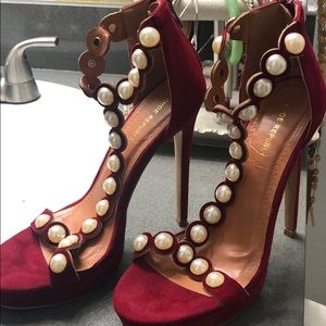 Pearl Red Platform Heel
